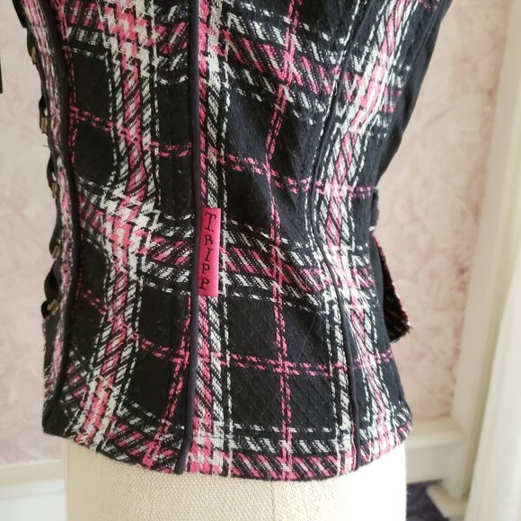 Vintage Tripp NYC Plaid Corset Vest XS - Picture 6 of 11